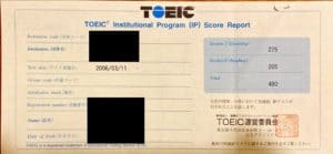 TOEIC480点